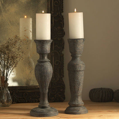 Decorative Wood Centerpiece Candle Holder- 5x15.5'– Elegant Candle Stand for Any Occasion