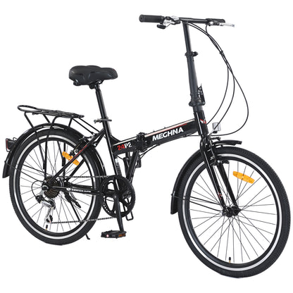 24' Folding City Bike Steel Frame 7 Speed Folding Bike
