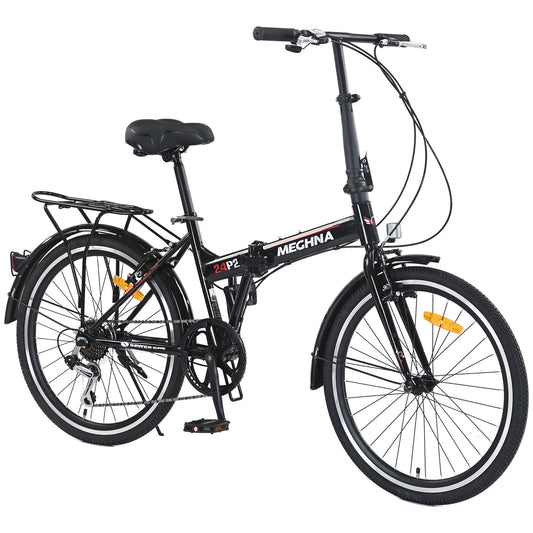 24' Folding City Bike Steel Frame 7 Speed Folding Bike