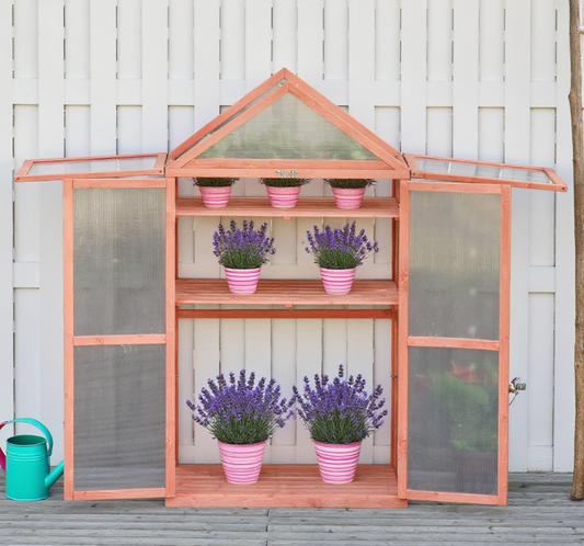 Garden Wood Cold Frame Greenhouse Flower Planter