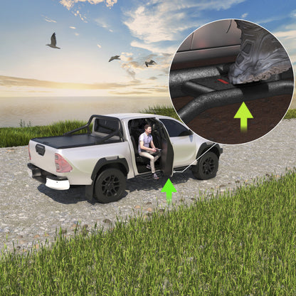 Running Boards Side Steps For 2024 2025 Toyota Tacoma Double Cab Drop Nerf Bars