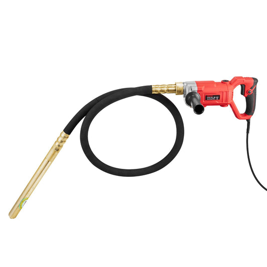 Handheld Concrete Vibrator, 950W Electric Vibrator 13000 VPM, Electric Concrete Vibrating Tool With 6.6ft / 2m Shaft Rod, Portable Pencil Cement Vibrator Remove Air Bubble and Mix Concrete