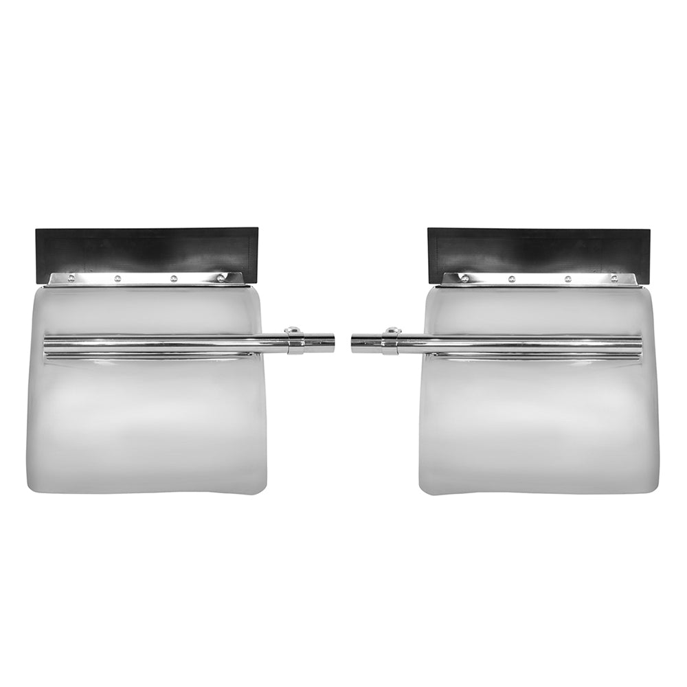 Universal 24' Stainless Steel Semi Truck Quarter Fenders 2Pcs