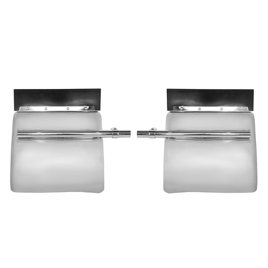 Universal 24' Stainless Steel Semi Truck Quarter Fenders 2Pcs