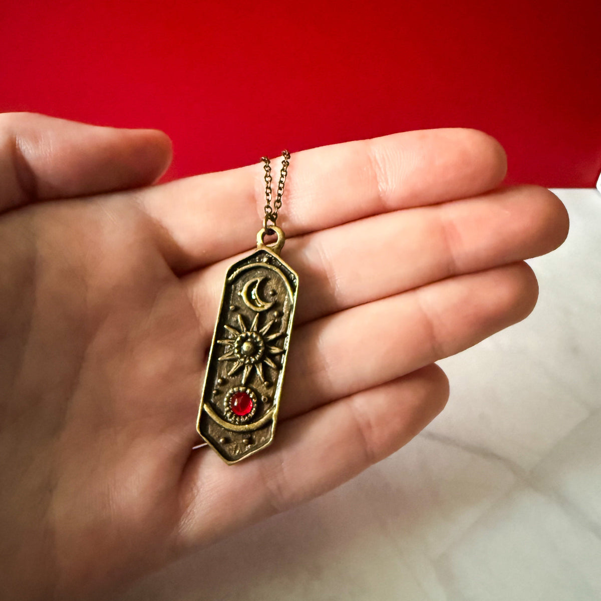Mystic Monolith Birthstone Necklace