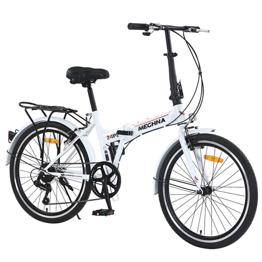24' Folding City Bike Steel Frame 7 Speed Folding Bike