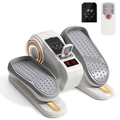 Under Desk Elliptical Machine - 12 Speeds, Remote Control, Bidirectional Pedals , Silent Seated Exerciser for Seniors & Rehabilitation