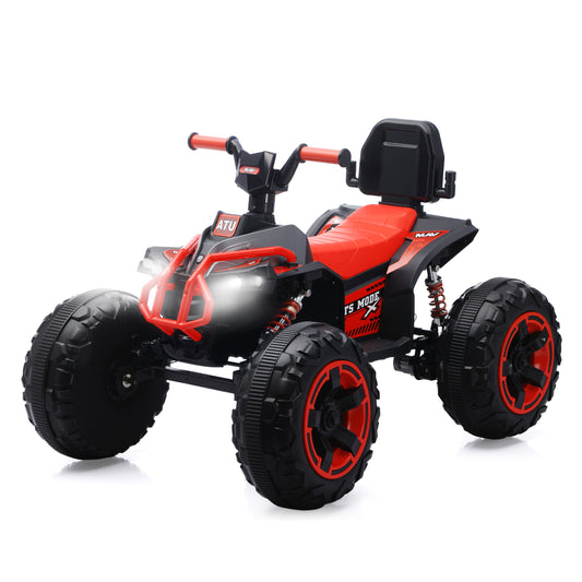 Ride on Toys for Toddlers 4-12, 12V Lead-acid Battery up to 80 Minutes, Forward/Reverse 2 Gears,Big Tire,Real shock absorption Electric Vehicle ATV Car