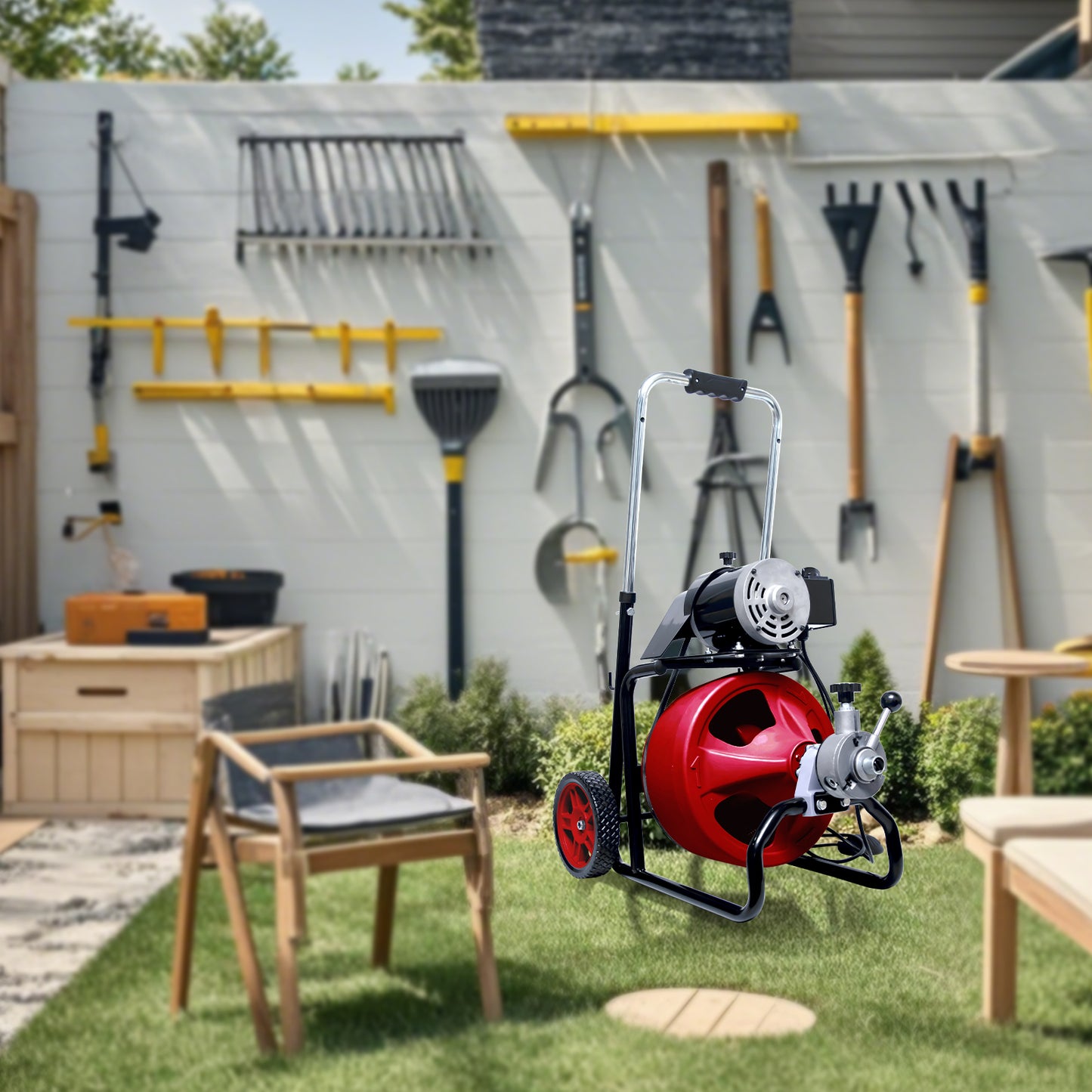 KT-9002H DrainMaster Pro 50FT x 3/8 Inch Sewer Snake Electric Auger