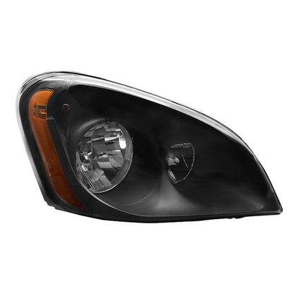 Black Headlights Compatible With 2008-2016 Freightliner Cascadia With Halogen Bulbs passenger side