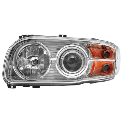 Chrome Headlights Assembly Compatible With 2008-2018 Peterbilt 388 389 Driver Side
