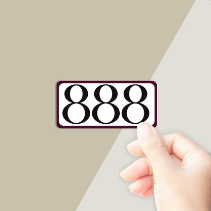 888 Angel Number Abundance and Alignment Sticker