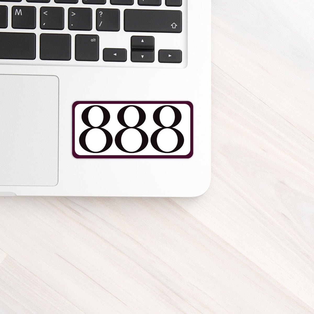 888 Angel Number Abundance and Alignment Sticker