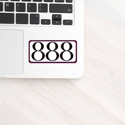 888 Angel Number Abundance and Alignment Sticker