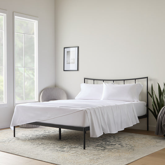 Weekender 200 TC Cotton Sheet Set, King, White