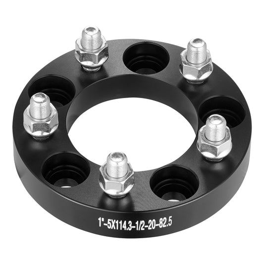 1' 5'x4.5' Wheel Spacers Wheel Adapters 5 Lug Forged Spacer 4 PCS Black