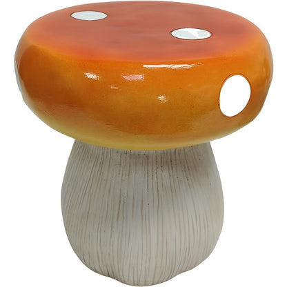 Mushroom Model Statue Stool, Outdoor Garden Resin Stool, 13.8-inch Oversized Forest Base Mushroom Model Stool, Courtyard Lawn Courtyard Summer Decoration Indoor Stool, Multi-purpose And Innovative Gar