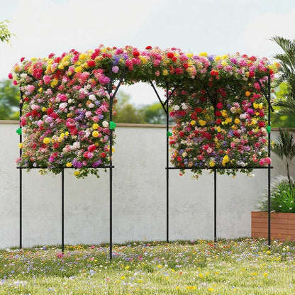 Garden Arch Trellis Metal Plant Trellis Support with Climbing Net