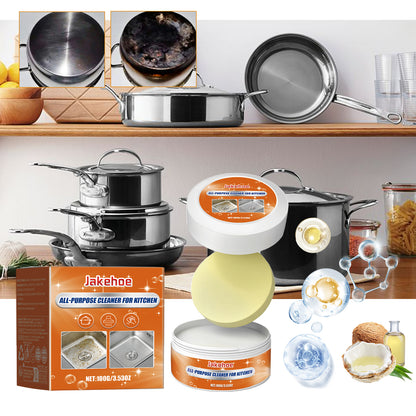 Jakehoe Kitchen Multi-Functional Cleaning Cream, Stove Hood Pan Bottom Cleaning Grease Multi-Functional Cleaning Cream