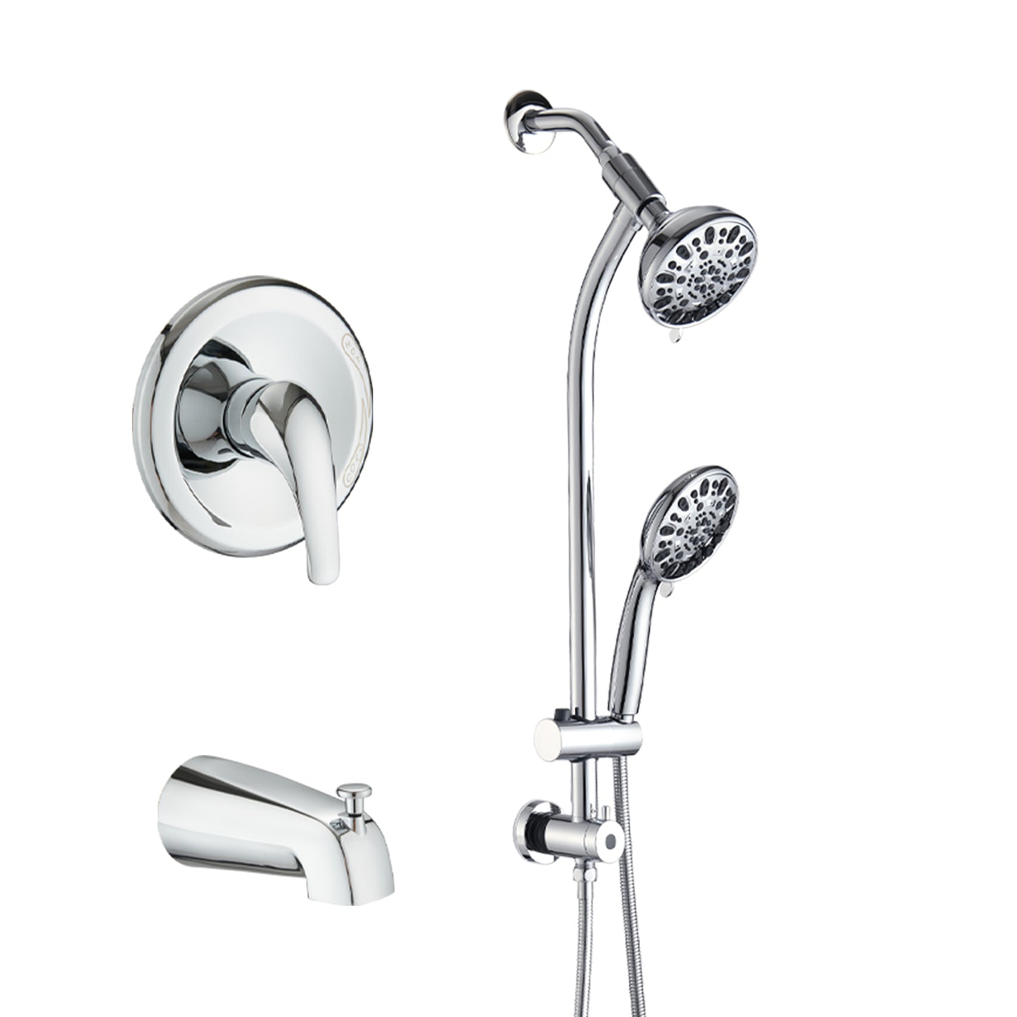 Tool-Free Shower Combo 7-Spray Chrome 1.8GPM