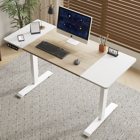 Electric Standing Desk Height Adjustable Desk for Home and Office Computer Table Gaming Desk Modern Luxiury Table 55'   Lift-up Desk