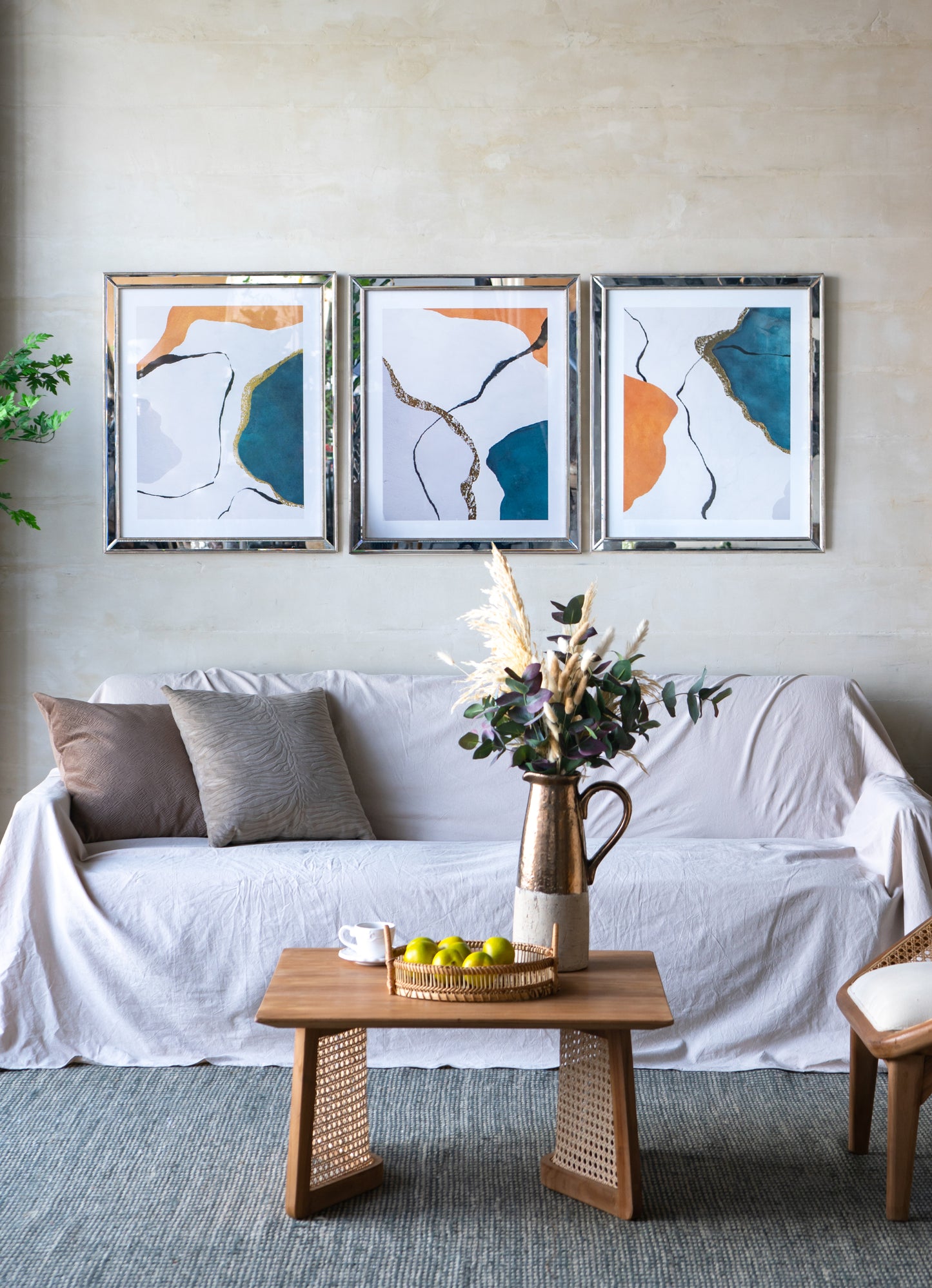 S/3 22x26x0.6' Marcia Mirror-Framed Wall Art