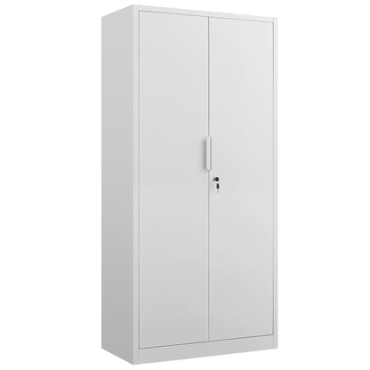72-Inch 2-Door File Cabinet with Lock, 4 Adjustable Shelves, Heavy-Duty Steel Construction, for Commercial Office, Home Office, Legal Size & Letter File Storage, Organization Cabinet