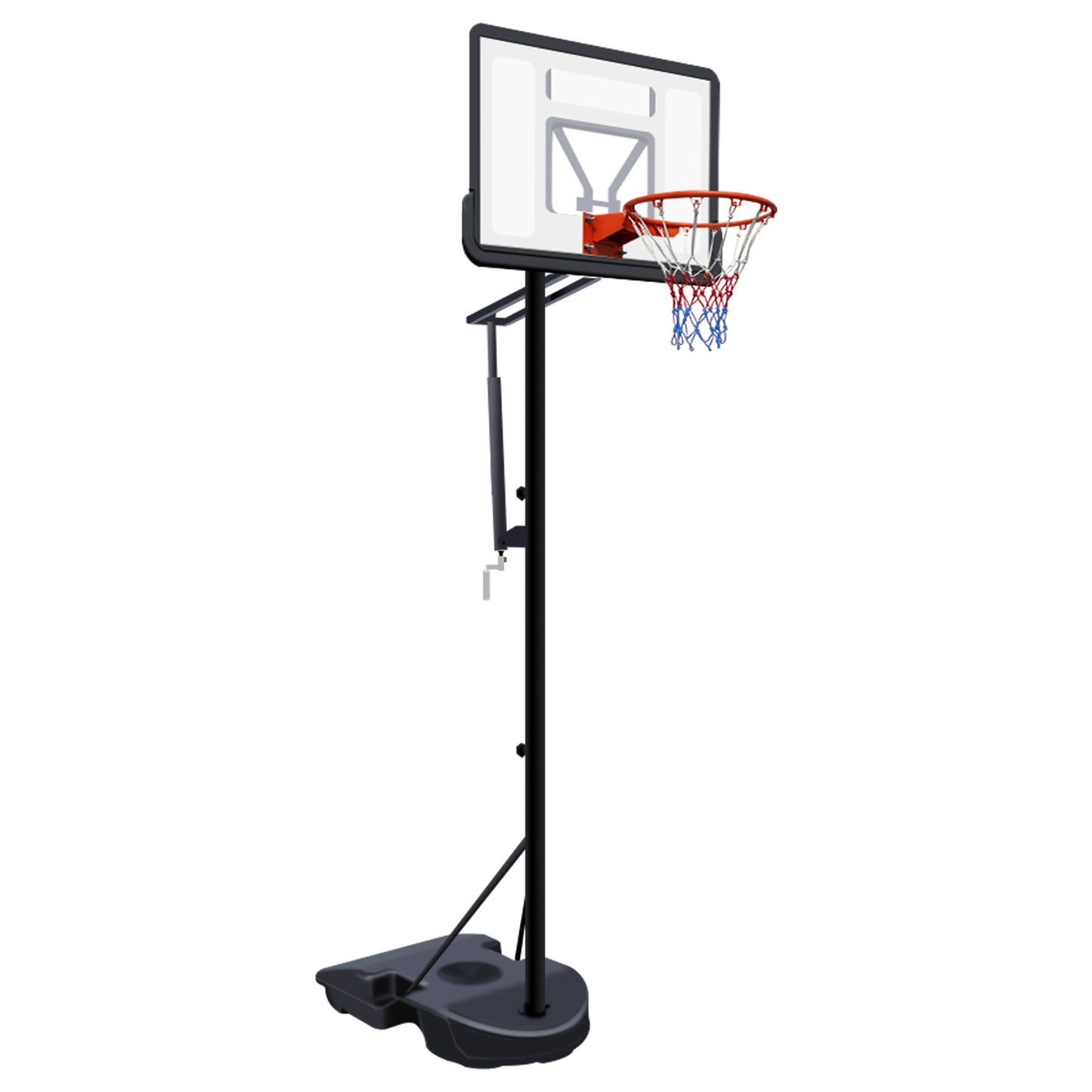 Portable Basketball Hoop for Youth Adults & Kids,Adjustable Height 6.89 ft to 10.01 ft,34 inch Backboard with Rebound System, Indoor/Outdoor Basketball Goal with Water/Sand Base, Wheels for Easy Move