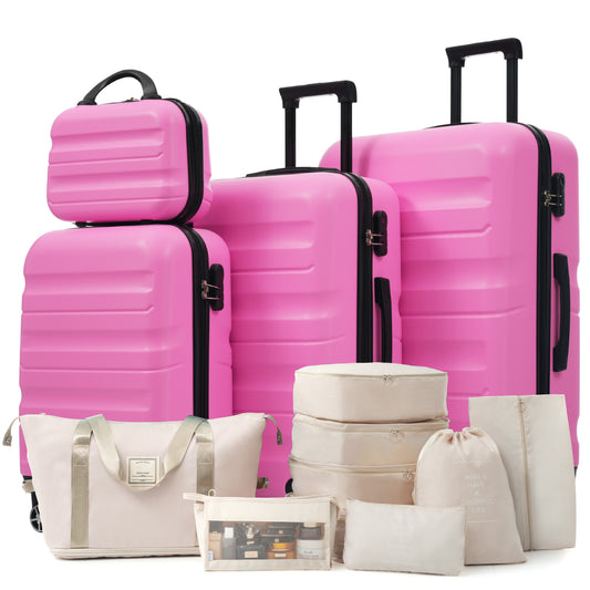 Hardshell ABS Luggage Set - Lightweight & Durable Suitcases with Dual Spinner Wheels, Carry-On & Check-In Sizes for Travel & Business
