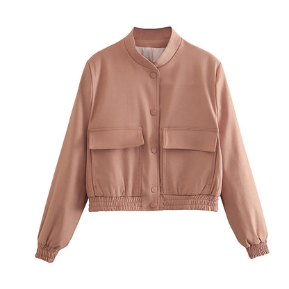 Women's Jacket Dusty Pink Faux Leather BYMANYC ® New York SOHO PINK LEATHERETTE BOMBER - New Collection