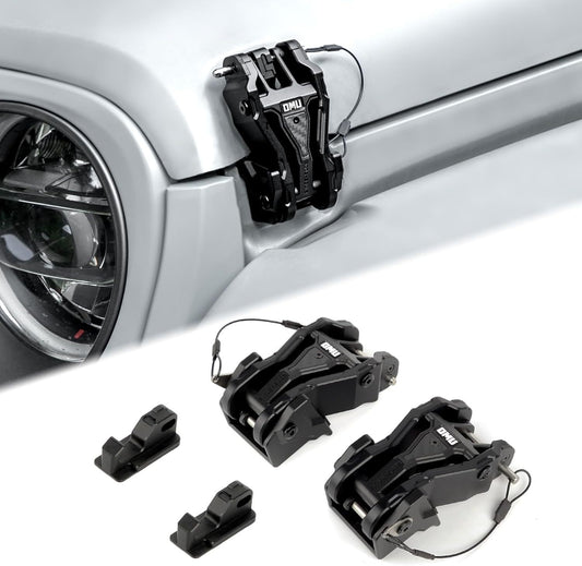 Heavy-Duty Hood Catch Hood Lock Upgrade for 2018-2024 Jeep Wrangler JL and Gladiator JT Models