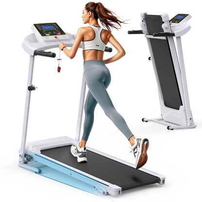 Folding Treadmill with Incline 2.5HP 12KM/H Electric Treadmill for Home Foldable, Bluetooth Music Cup Holder Heart Rate Sensor Walking Running Machine for Indoor Home Gym Exercise Fitness