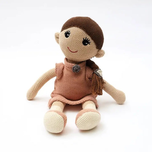 Knitted Stuffed Princes Doll Soft Toy