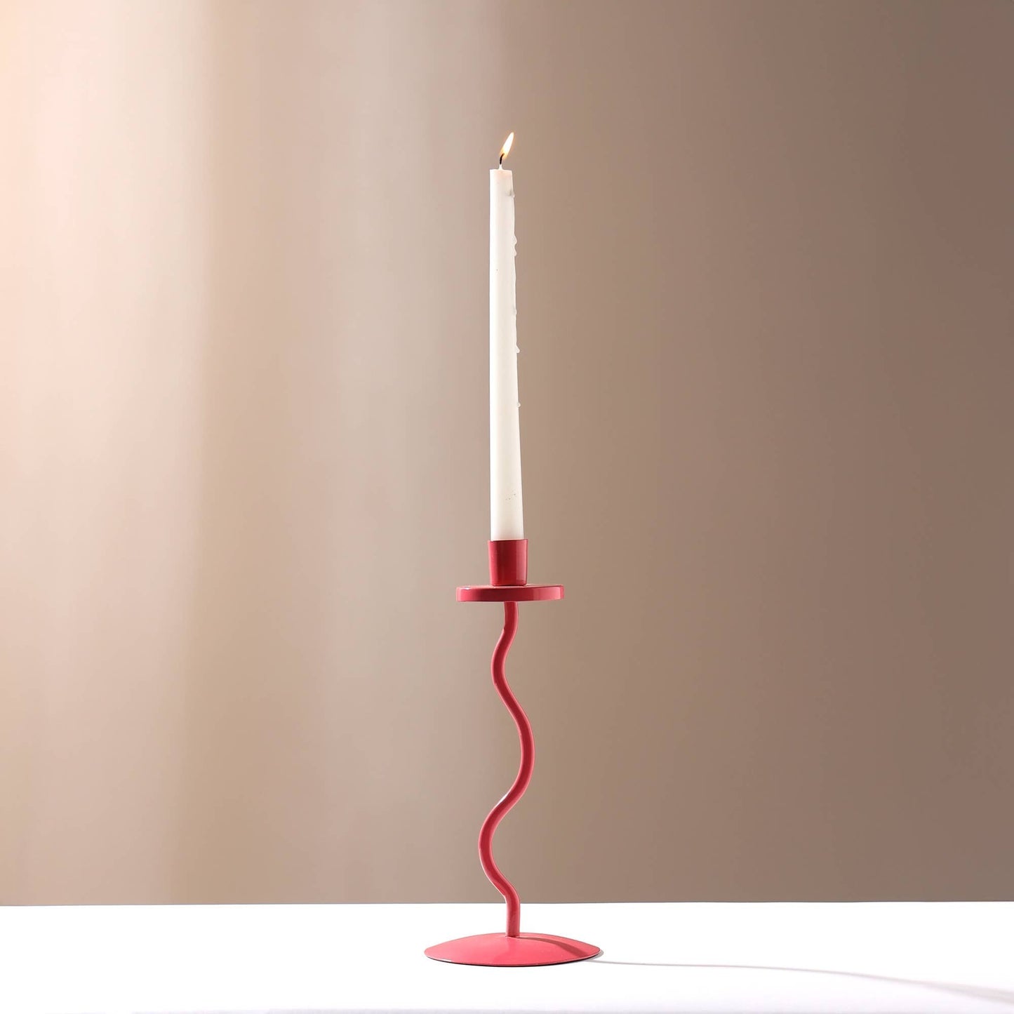 Candle Holder Groovy Glow Pink – 4x10 Inch Home Décor Accent for Elegant Ambiance