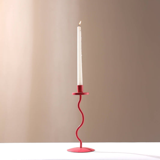 Candle Holder Groovy Glow Pink – 4x10 Inch Home Décor Accent for Elegant Ambiance