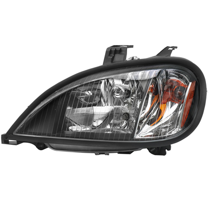 Black Halogen Headlights Assembly Compatible With Freightliner Columbia 2004-2017 Driver Side
