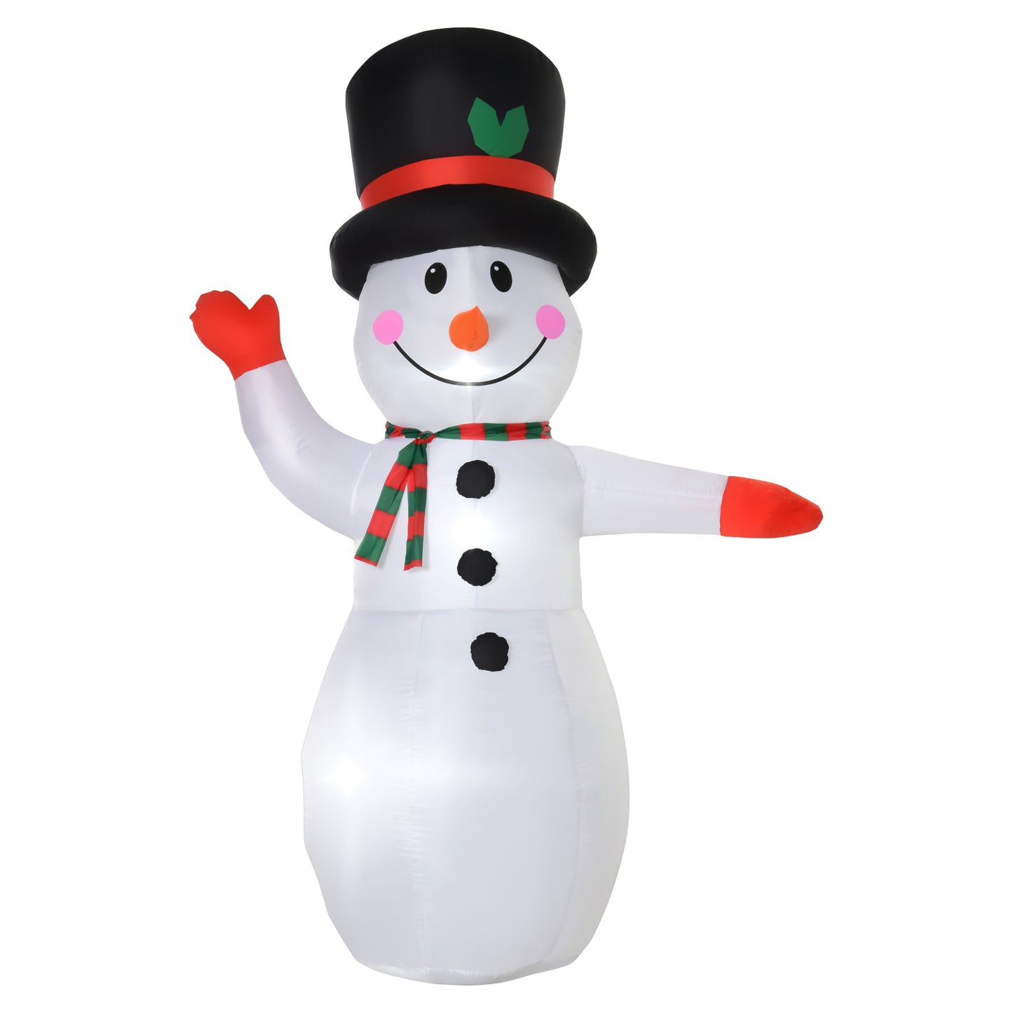 HOMCOM 8’ Christmas Inflatables Outdoor Decorations Snowman, Blow-Up Yard Christmas Decor with LED Lights Display