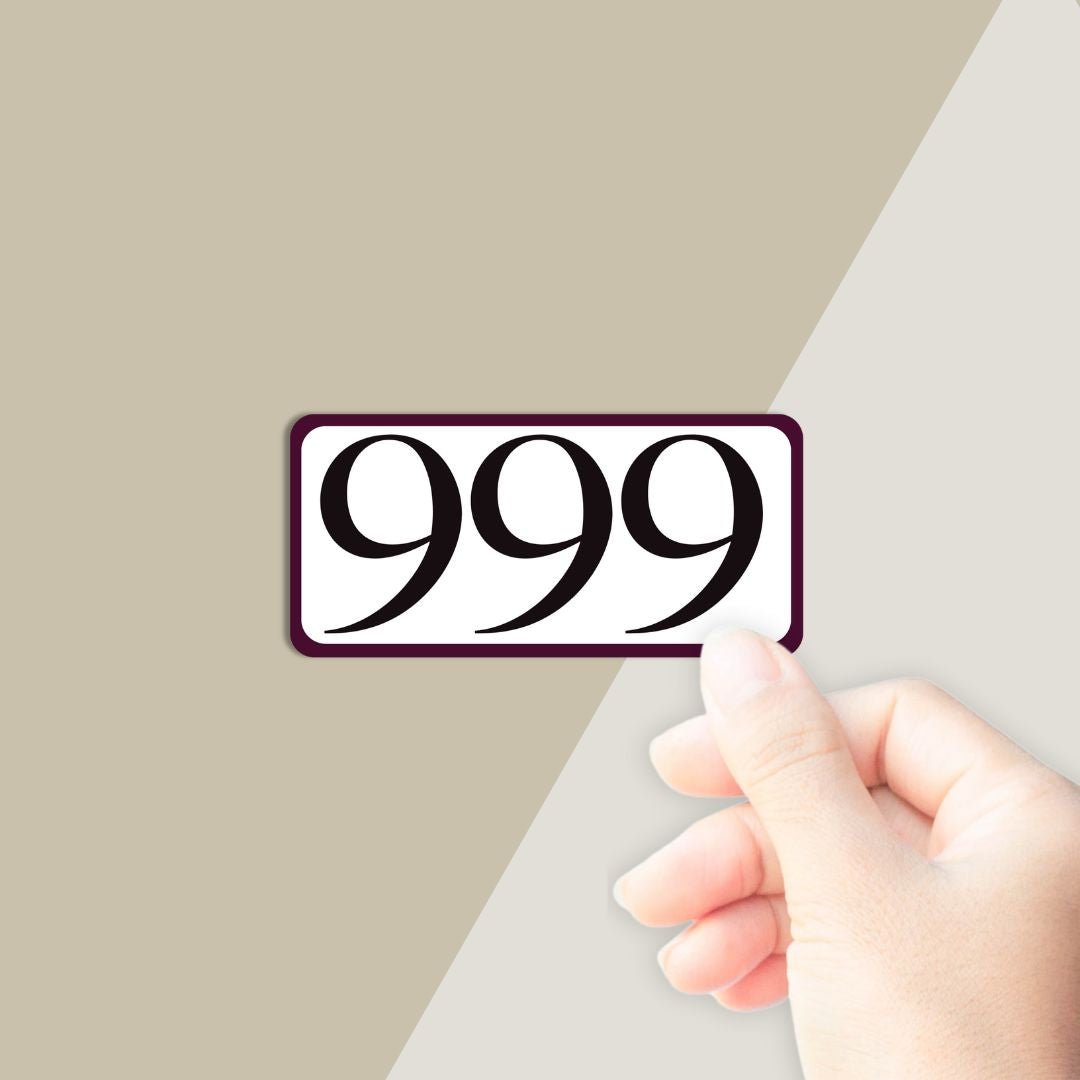 999 Angel Number Completion and Renewal Sticker
