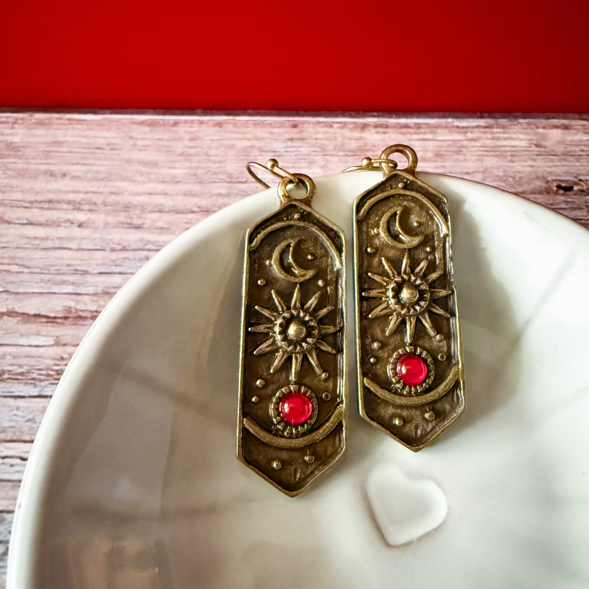 Mystic Monolith Birthstone Dangle Earrings