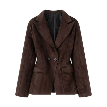 Women's Faux Suede Hourglass Blazer BYMANYC ® New York CONTEMPORARY VIBRANT MODERN FASHION - New Collection