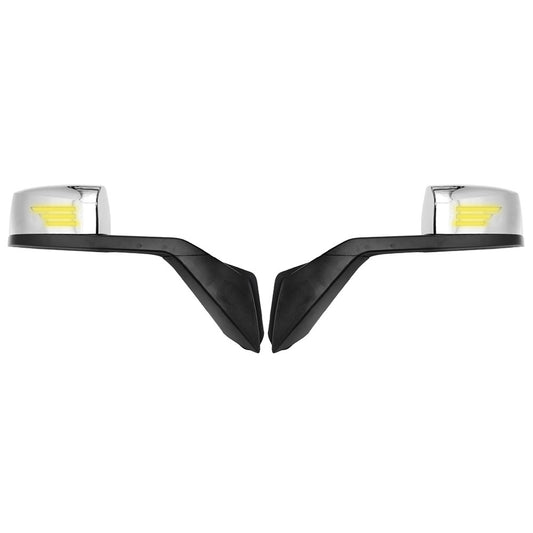 Hood Mirrors Compatible With 2000-2015 Volvo VNL With Turn Signal Light