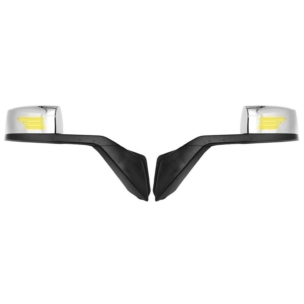 Hood Mirrors Compatible With 2000-2015 Volvo VNL With Turn Signal Light