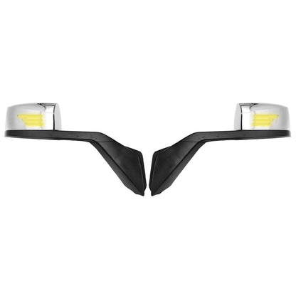 Hood Mirrors Compatible With 2000-2015 Volvo VNL With Turn Signal Light
