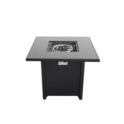 Steel Outdoor Fire Pit for Home Garden Backyard Fireplace, Black, 30 Inch