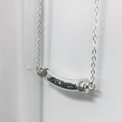 Stardust Vial Specimen Necklace With Meteorite