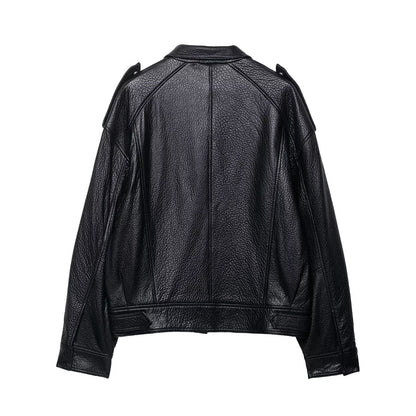 Women's Textured Faux Leather Biker Jacket BYMANYC ® New York CONTEMPORARY VIBRANT MODERN FASHION - New Collection