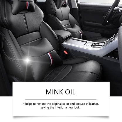 Homonth Automotive Leather Care Cleaning Cream, Automotive Interior Seat Decontamination Bright Maintenance Care Cream