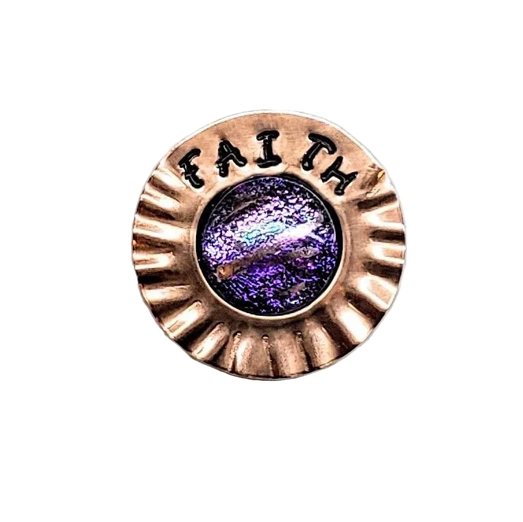 Handmade Stamped Artisan Copper Flower Refrigerator Magnets