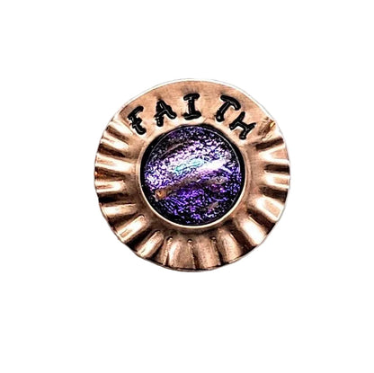 Handmade Stamped Artisan Copper Flower Refrigerator Magnets