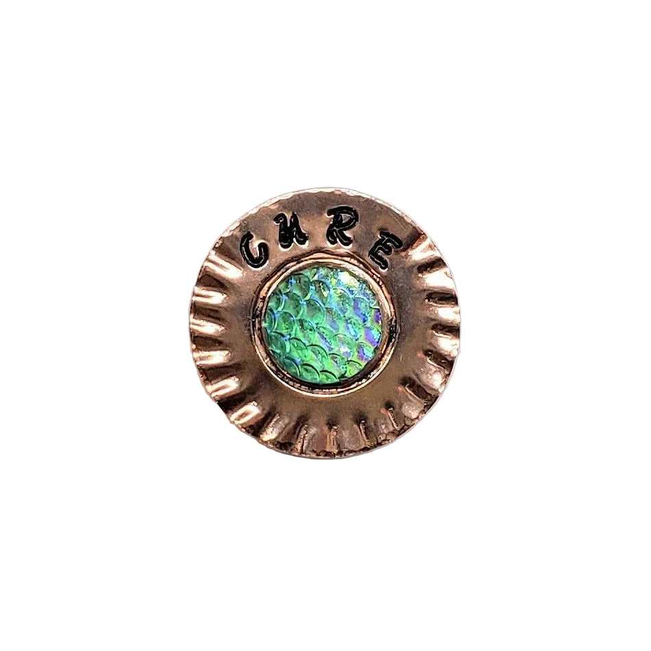 Handmade Stamped Artisan Copper Flower Refrigerator Magnets